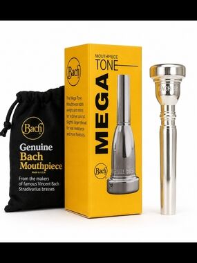 Bach Mega Tone K3515A 5A Silver-Plated Trumpet Mouthpiece – NEW in Box